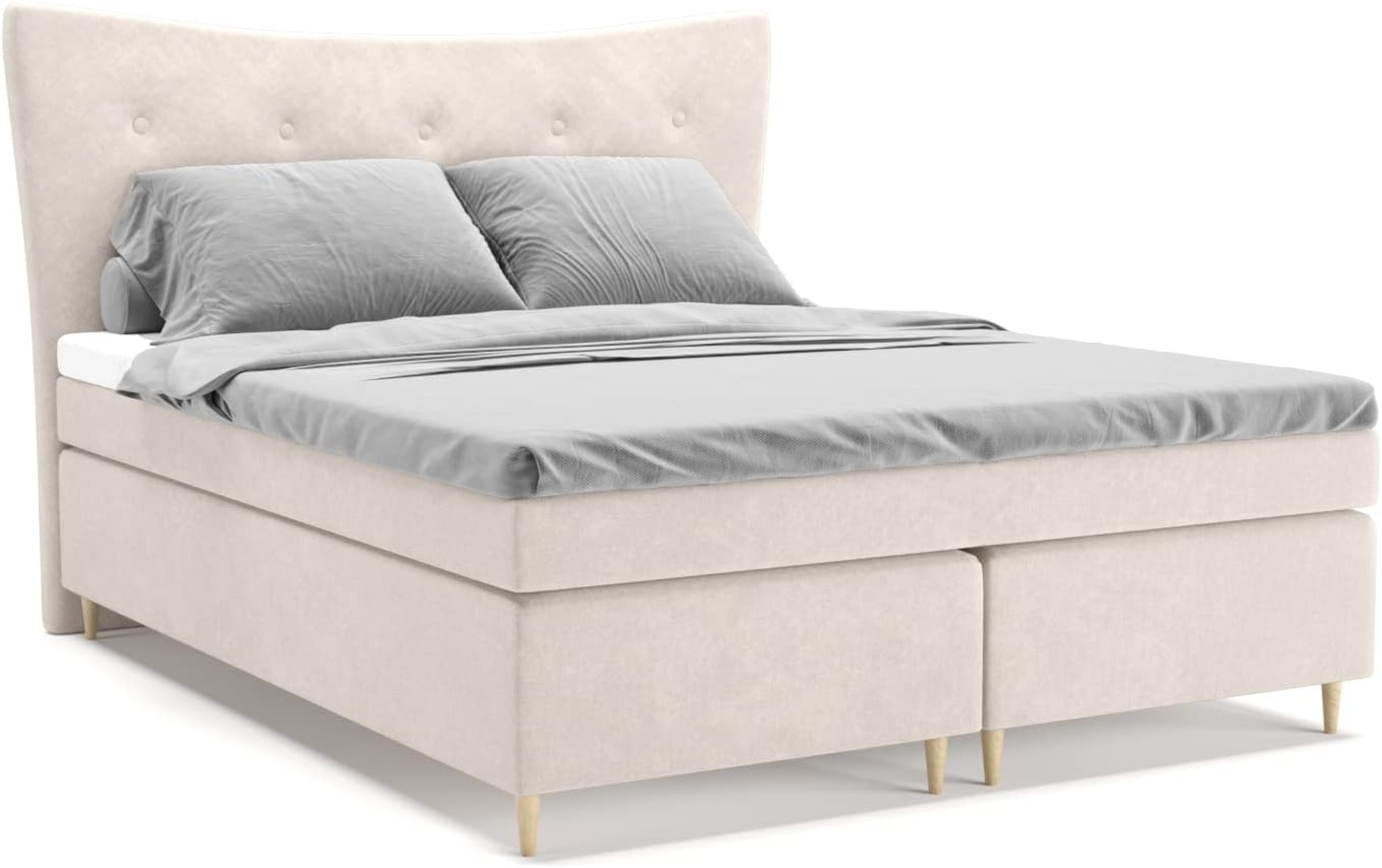 PANDA MÖBEL GmbH Boxspringbett Komfortables Boxspringbett COLORADO 180cm 160cm 140cm, 140x200, 160x200, 180x200 Doppelbett, Polsterbett mit Kopfteil, Topper Bild 1