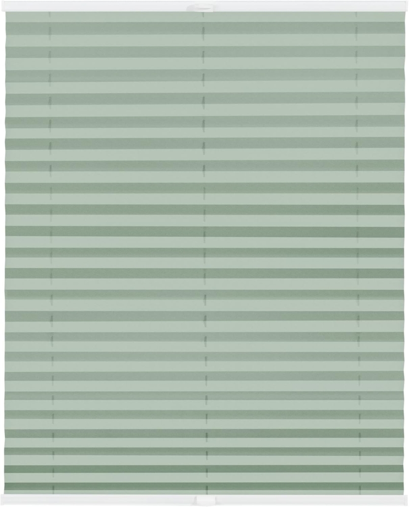 Lichtblick Sonnenschutzsysteme GmbH Thermo-Plissee Ljungby 35 cm x 130 cm (BxL) Hellgrün Tageslicht mit Hitzeschutz; einfache Installation mit Klemmträgern; verspannt Bild 1