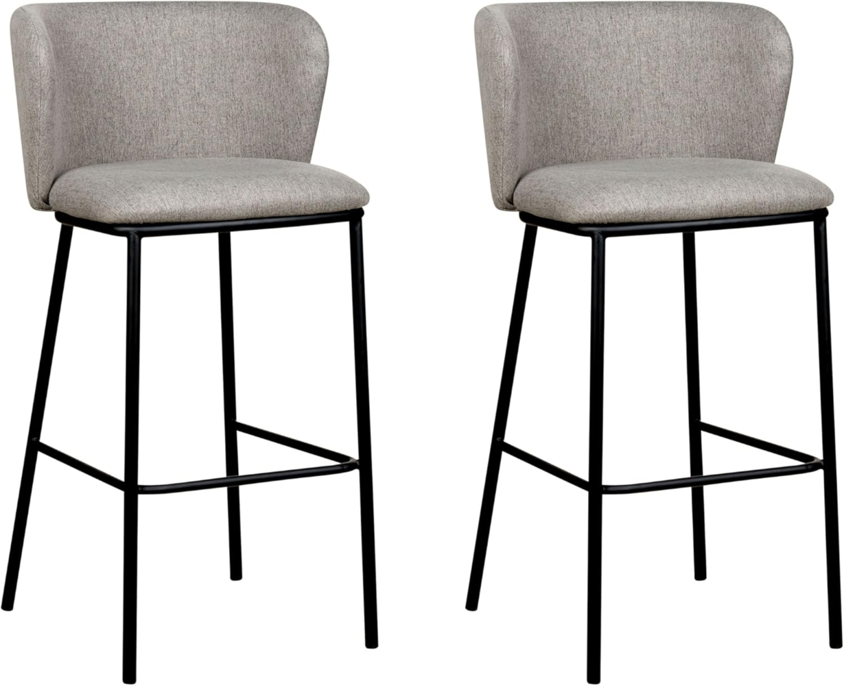 Set mit 2 Barstühlen MINA Grau Bild 1