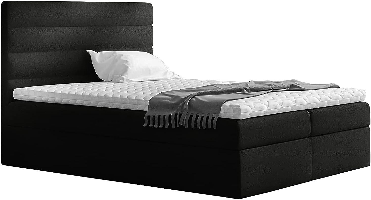 99rooms Adelasia Boxspringbett Kunstleder SOFT Schwarz 200 x 200 cm Bild 1