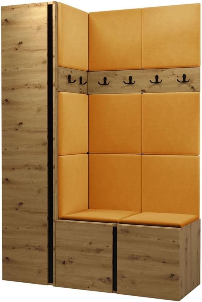 Garderoben-Set Monati IX, Artisan Eiche / Artisan Eiche + Schwarz, Farbe: Manila 32 Bild 1