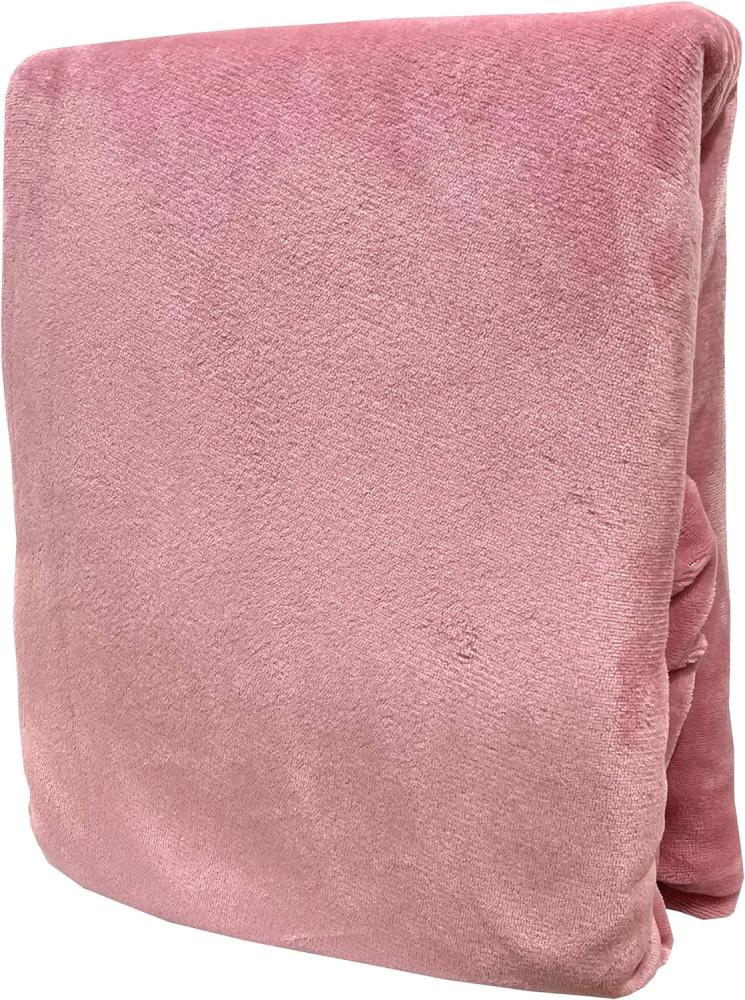 Leonado Vicenti Spannbettlaken Rosa 120x200-130x200 warme kuschelige Premium Cashmere Touch Teddy Bettlaken Fleece Plüsch Betttuch Bild 1