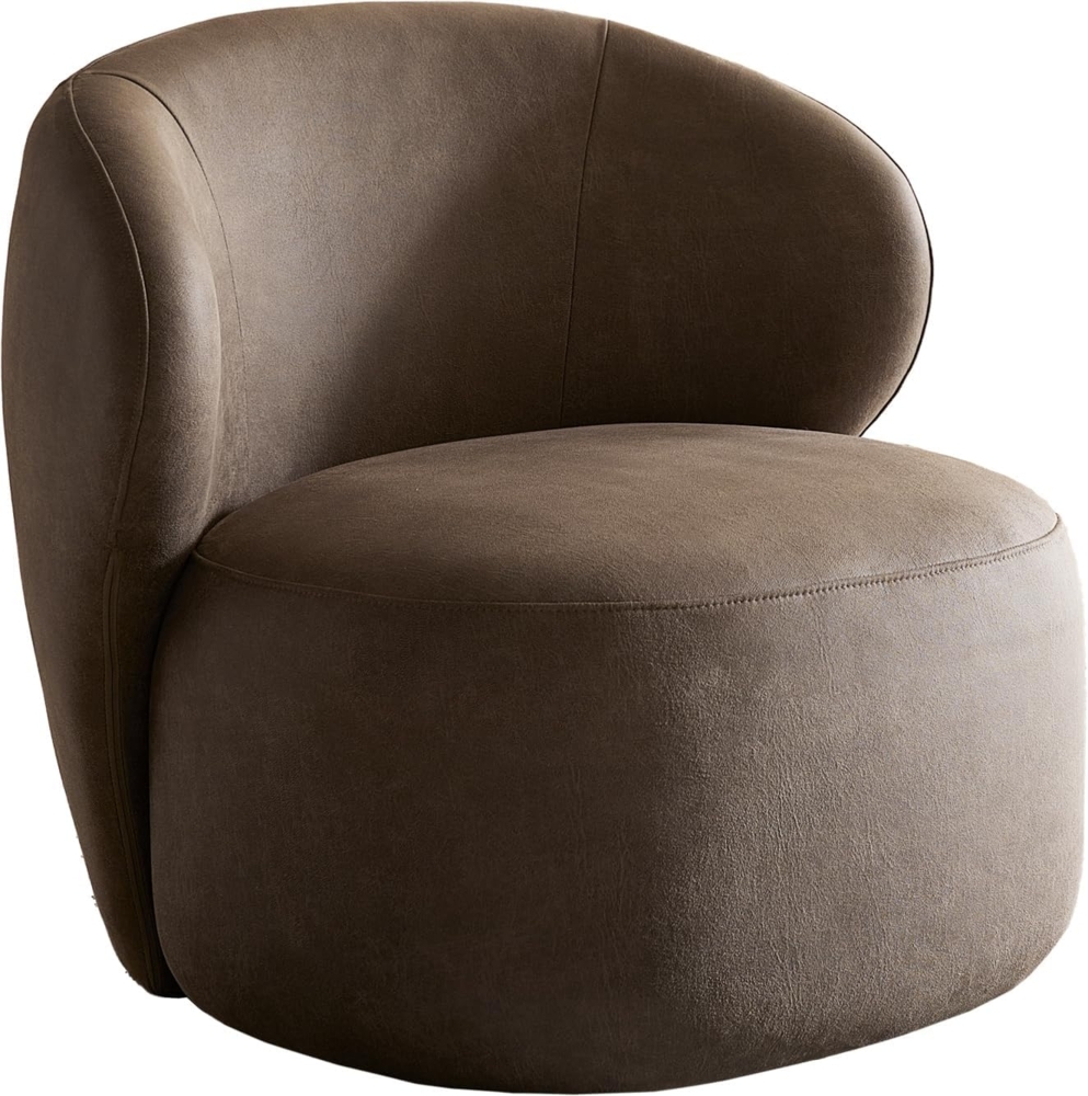 Loungesessel Pulo 80x80 cm Mikrofaser Taupe Vintage Bild 1