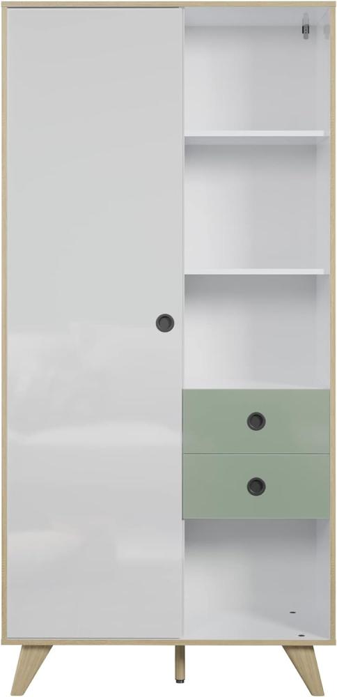 Inter-Furn Adelaide - Wohnen Stauraumtype - Weiß Hochglanz Lack - B/H/T: 90 / 188 / 40 cm Bild 1