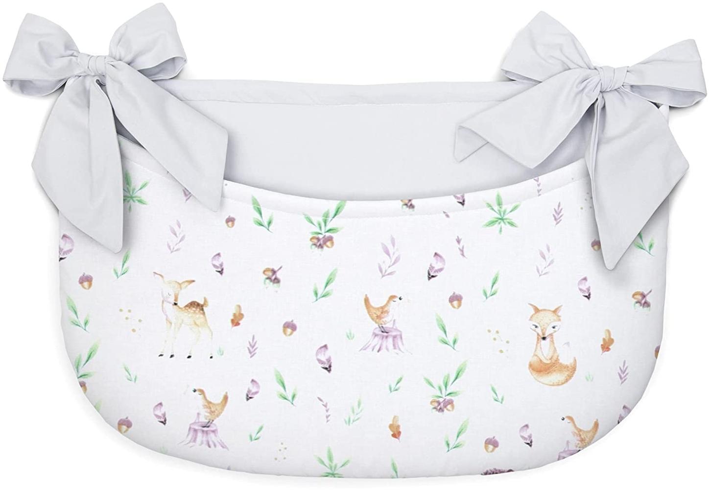 Amilian Betttasche zum Einhängen; Spielzeugtasche; Babybetttasche; Windelntasche; Spielzeughalter; Aufbewahrungstasche; Babybett Organizer für Kiderbett, Laufgitter, Kinderzimmer, Babybett; Design128 Bild 1