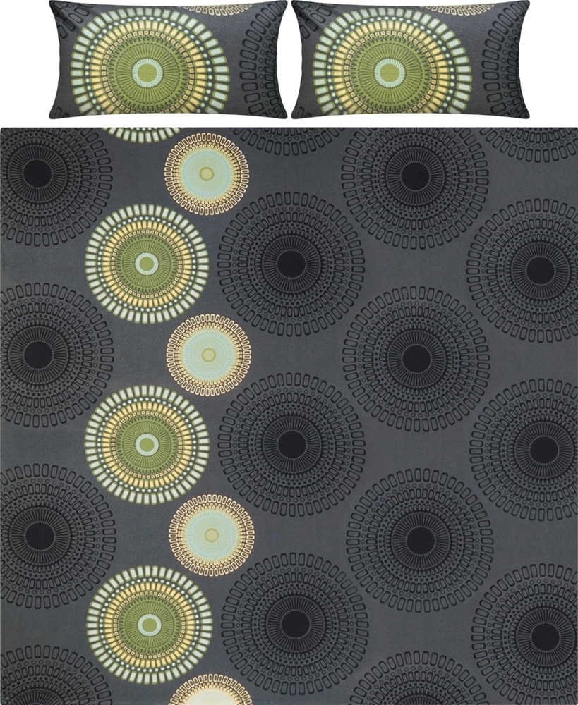 REDBEST Bettwäsche Bettwäsche, Biber, 3 teilig, Kreise Bild 1