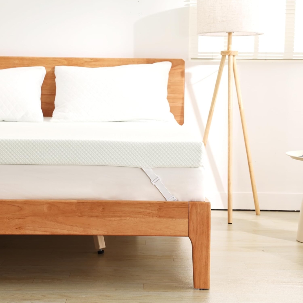 EGO Home Topper 90x200 cm mit Gelschaum, Öko-Tex-Zertifiziert, 9cm Höhe Gel Topper 90x200, H2 Weiche Memory Foam mit Grüntee-Extrakt, für Boxspringbett, Schlafsofa,Abnehmbaren und Waschbaren Bezug Bild 1