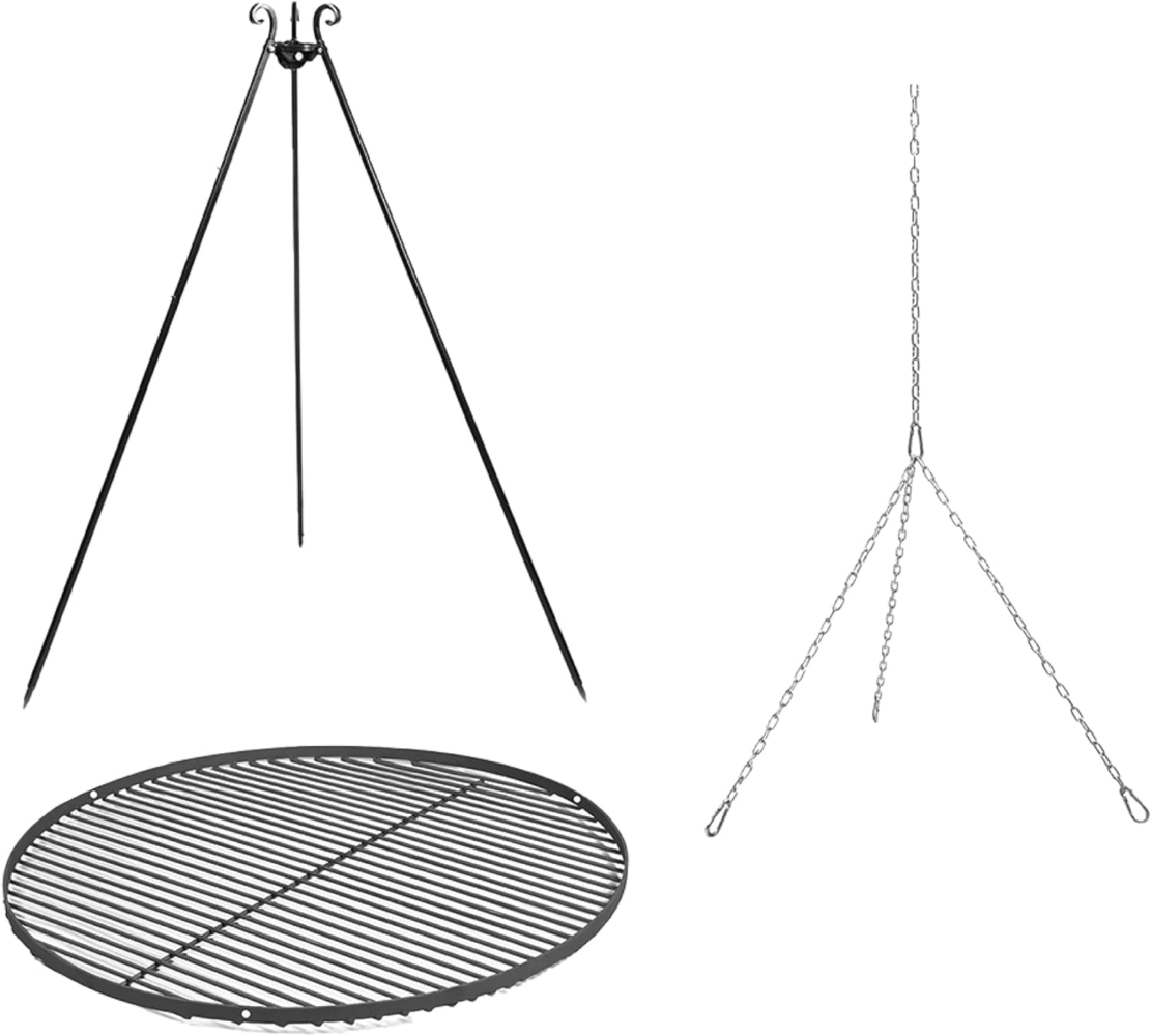 Cook King Schwenkgrill, Höhe 180 cm, Ø 70 cm, Stahl Bild 1