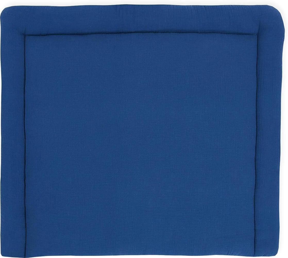 KraftKids Wickelauflage in Musselin blau, Wickelunterlage 60x70 cm (BxT), Wickelkissen Bild 1