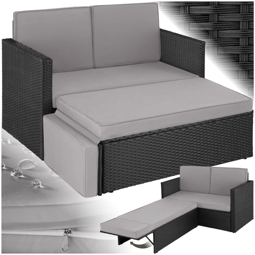 tectake Loungeset Rattan Lounge, (Set, 2-tlg), 2-Sitzer Bild 1