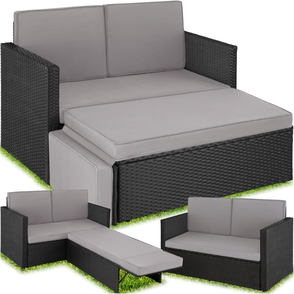 tectake Loungeset Rattan Lounge, (Set, 2-tlg), 2-Sitzer Bild 1