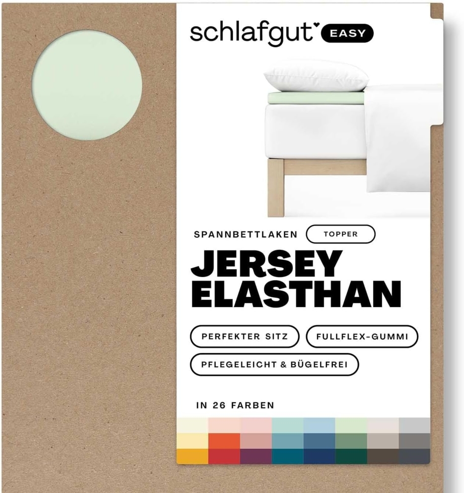Schlafgut Spannbettlaken EASY Jersey Elasthan Topper, Jersey, Gummizug: rundum, (1 Stück), MADE IN GREEN by OEKO-TEX® Bild 1