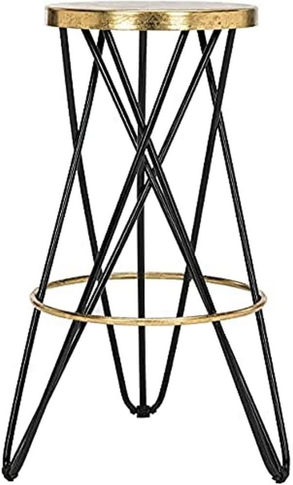 SAFAVIEH Modern Bar & Counter Stool, in Black and Gold Bild 1
