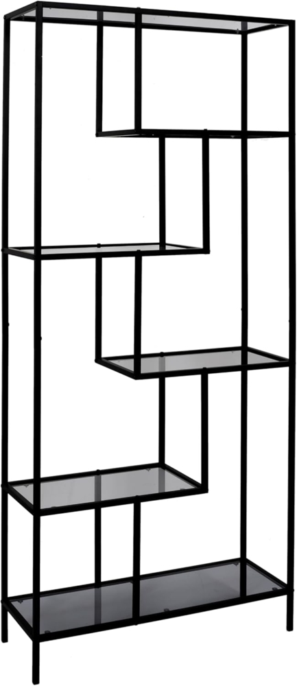 HOME DECO FACTORY - HD0085 – Regal Edison Glas Rauchgrau 80 x 30 x 180 cm Bild 1