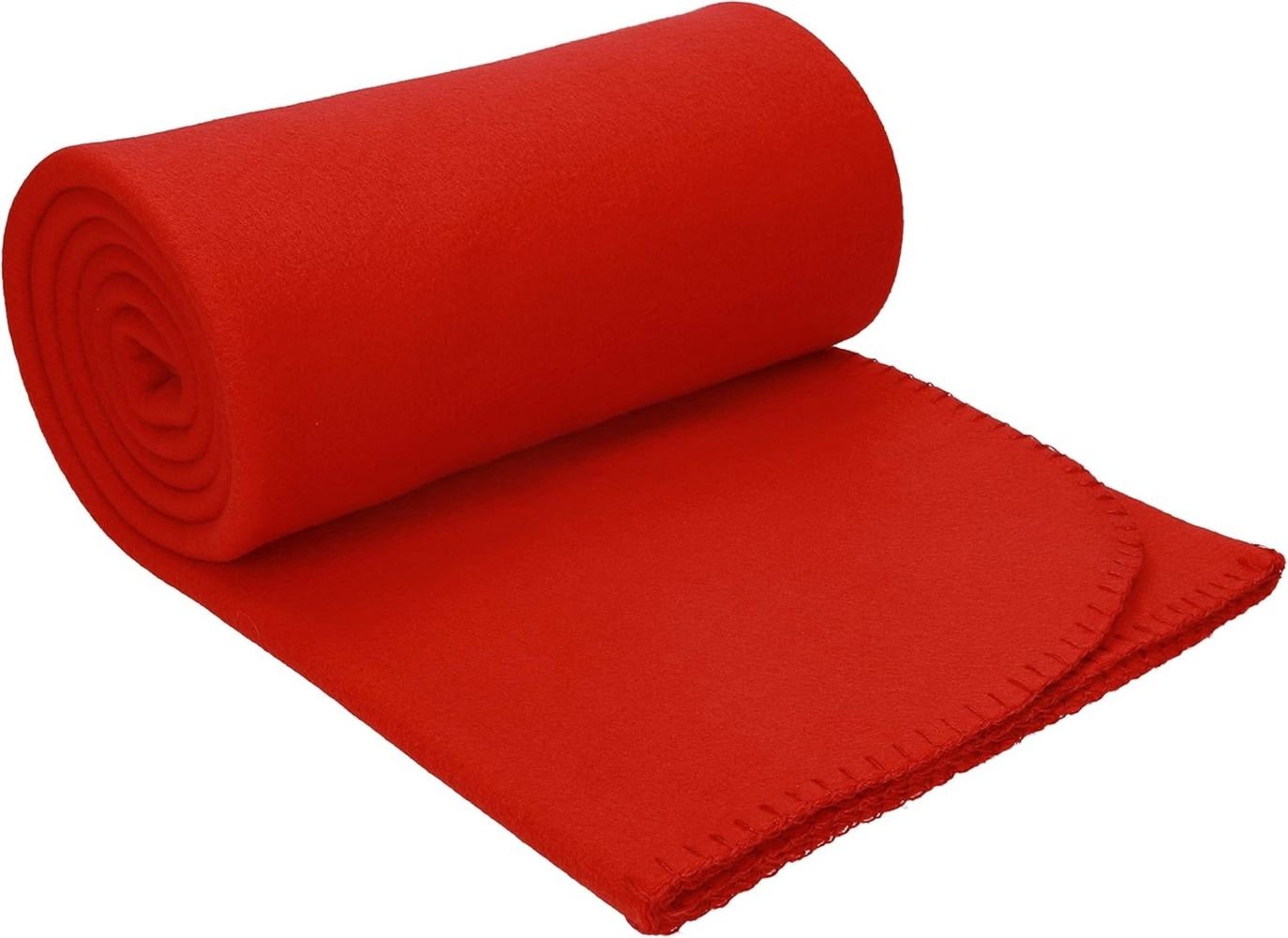 Wohndecke Luxus Fleecedecke Kuscheldecke Größe 130x170 cm Farbe rot, Betz, 180 g/m² Bild 1