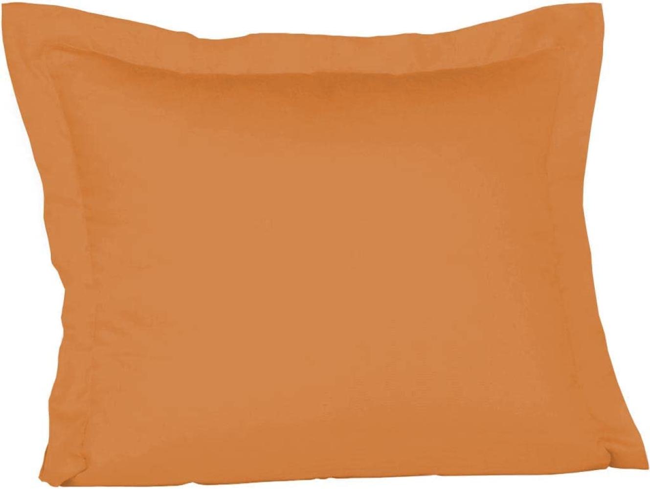 Fleuresse Mako-Satin-Kissenbezug uni colours Farbe orange 2044 35 x 40 cm Bild 1