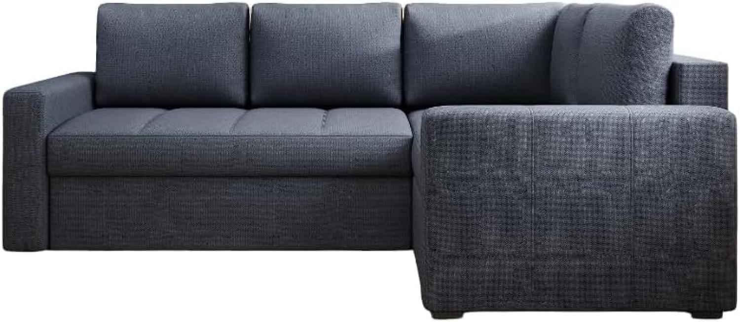 Designer Sofa Cortino mit Schlaffunktion und Stauraum Stoff Blau Rechts Bild 1