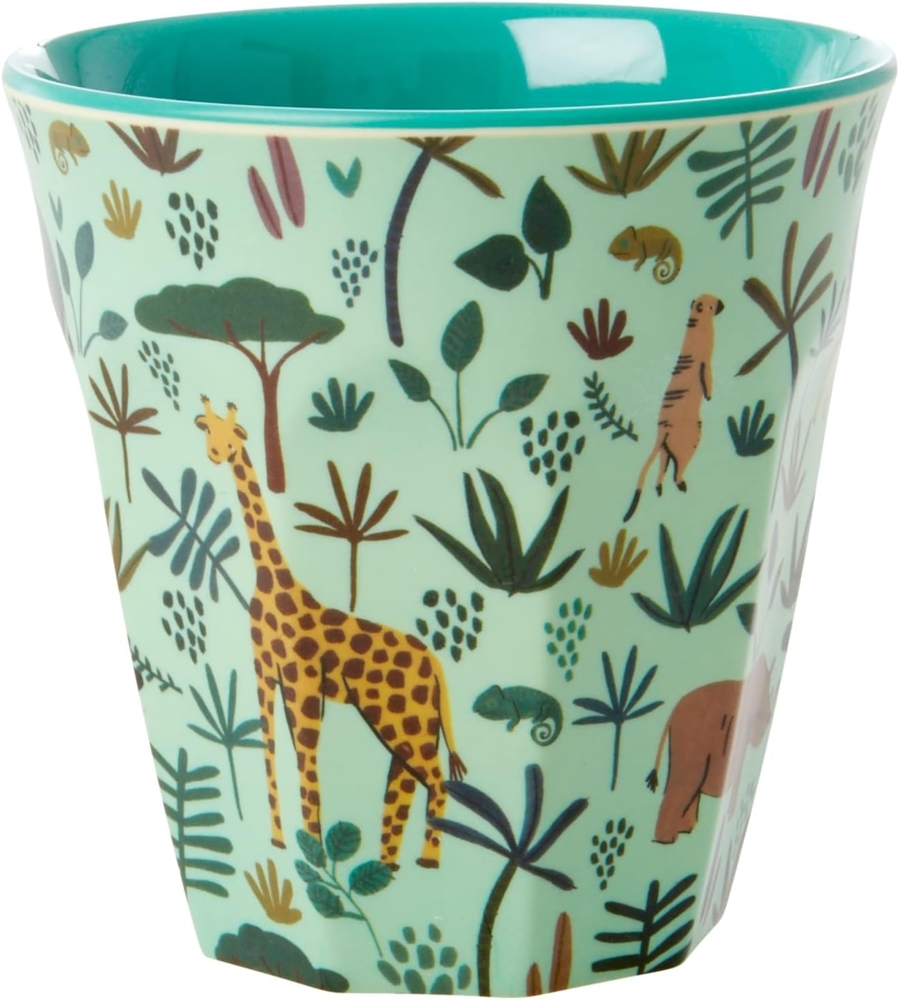 Rice Melamin Becher Jungle Print Dschungel Grün Medium Bild 1