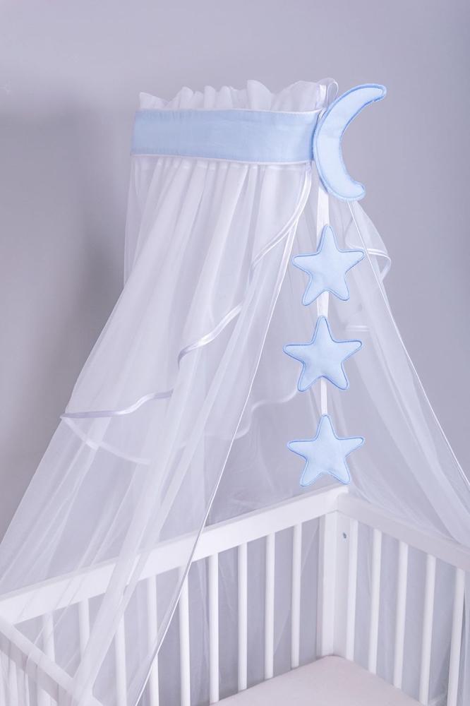 Amilian Betthimmel (Himmel für Babybett, Stubenwagen, Babywiege), Chiffon- oder Vollstoffhimmel Bild 1