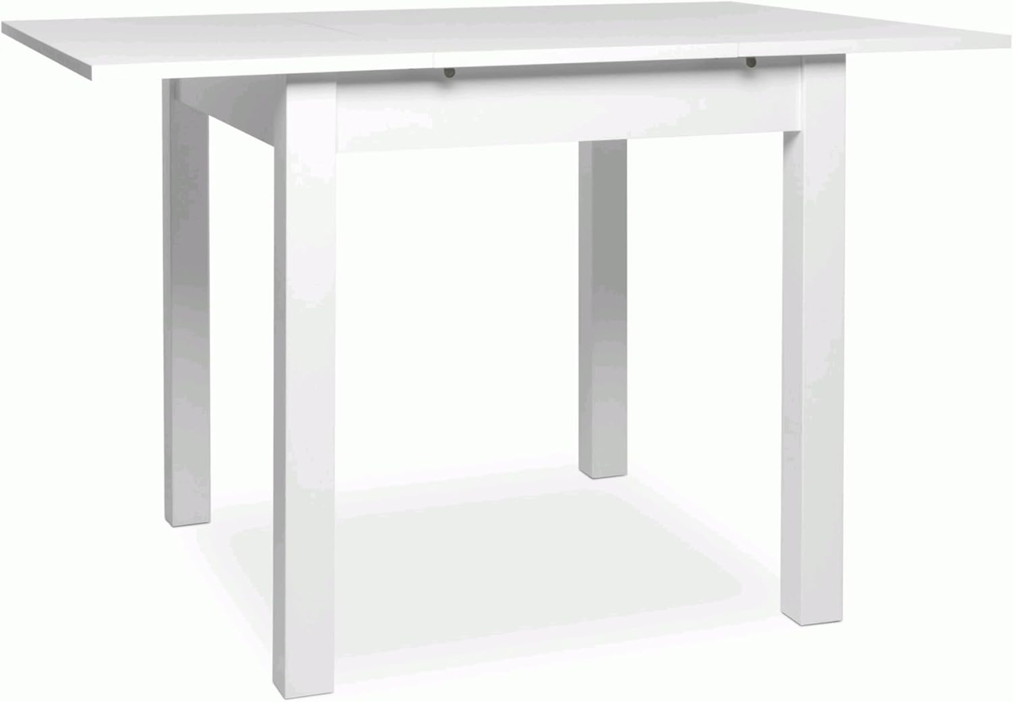 Newroom Esstisch Noa, ausziehbar inkl. 40cm Tischplatte Weiß Küchentisch Speisetisch Bild 1