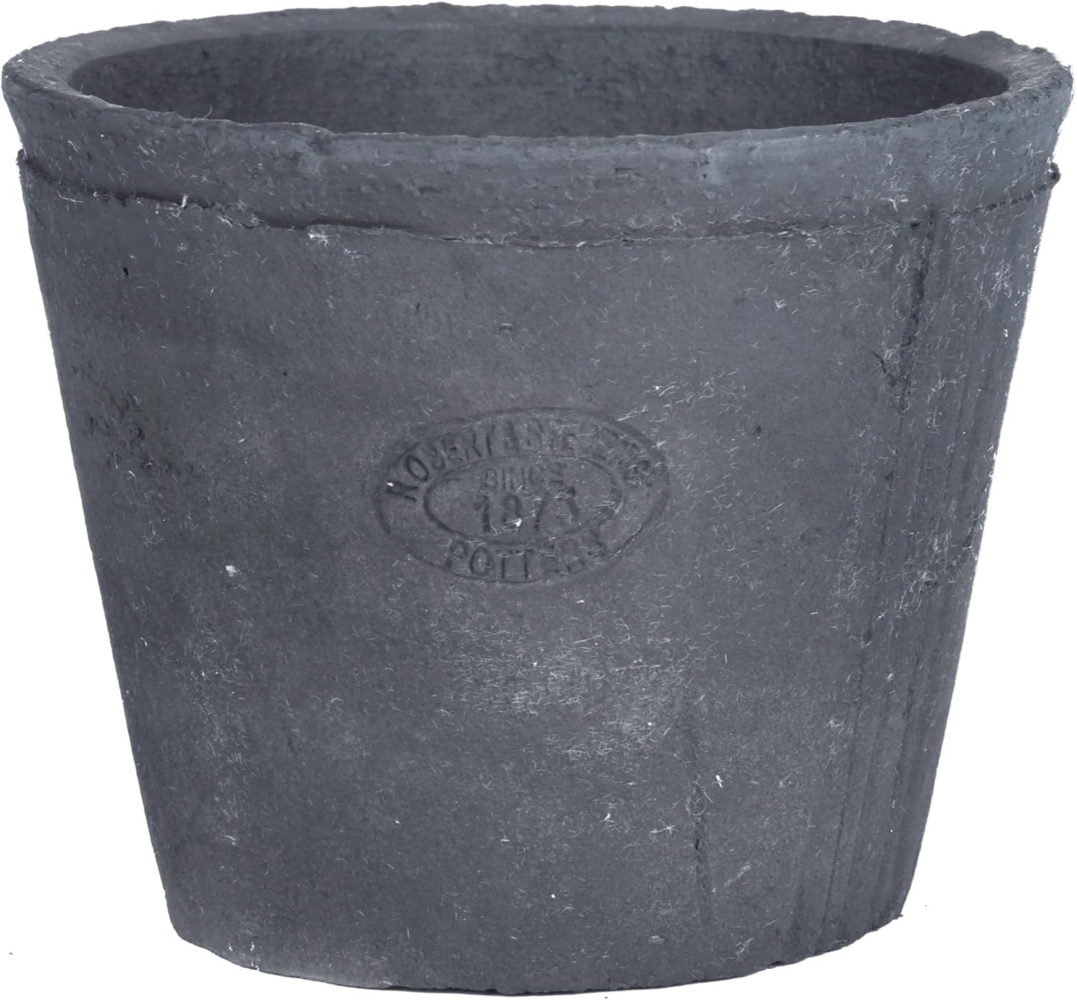 Esschert Design Pflanztopf aus Terracotta, rund, Ø 11,4x9,3 cm, Blumentopf, Pflanztopf in grau Bild 1