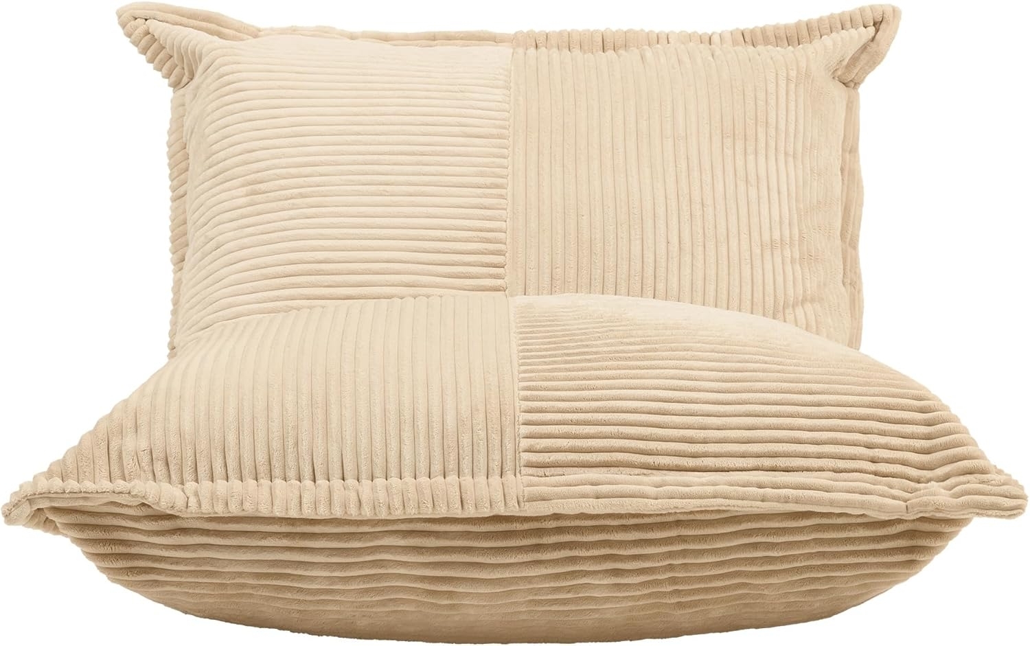 icon 'Porto' Sitzsack, Schaumstoff Füllung, Flauschig, Cord Beige, 100 x 76 x 105 cm Bild 1