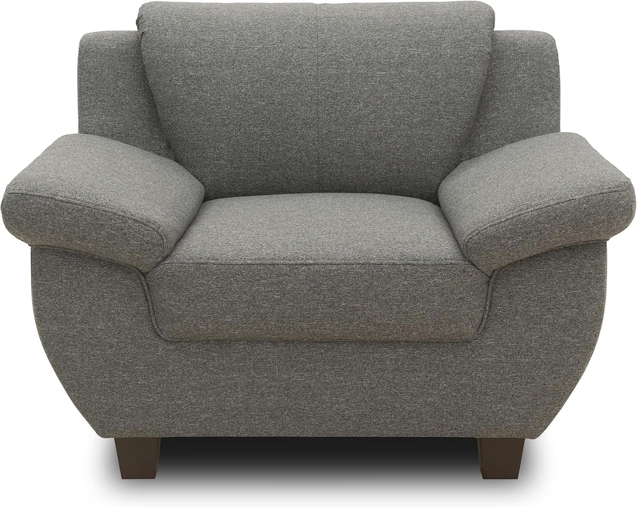 DOMO. collection Sessel Panama, Polstersessel, Einzelsessel, Sofa Garnitur, 3-2-1 Sessel, 91 x 108 x 80 cm (TxBxH), dunkelgrau Bild 1