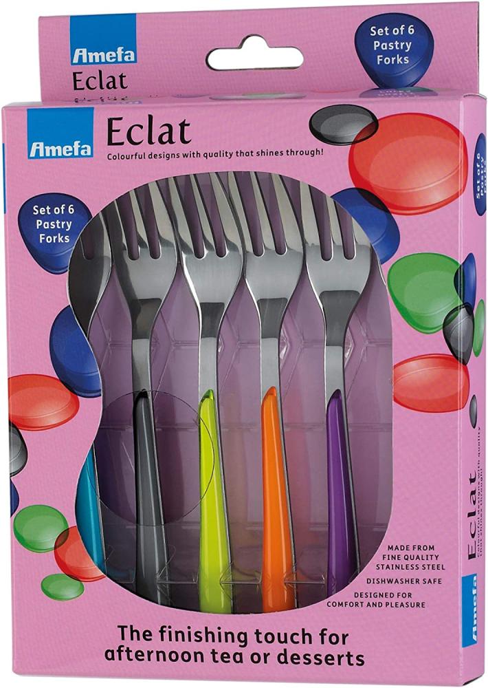 Amefa Eclat Zubehör Primary Kaleidoskop Kuchengabeln, mehrfarbig, 6 Stück Bild 1