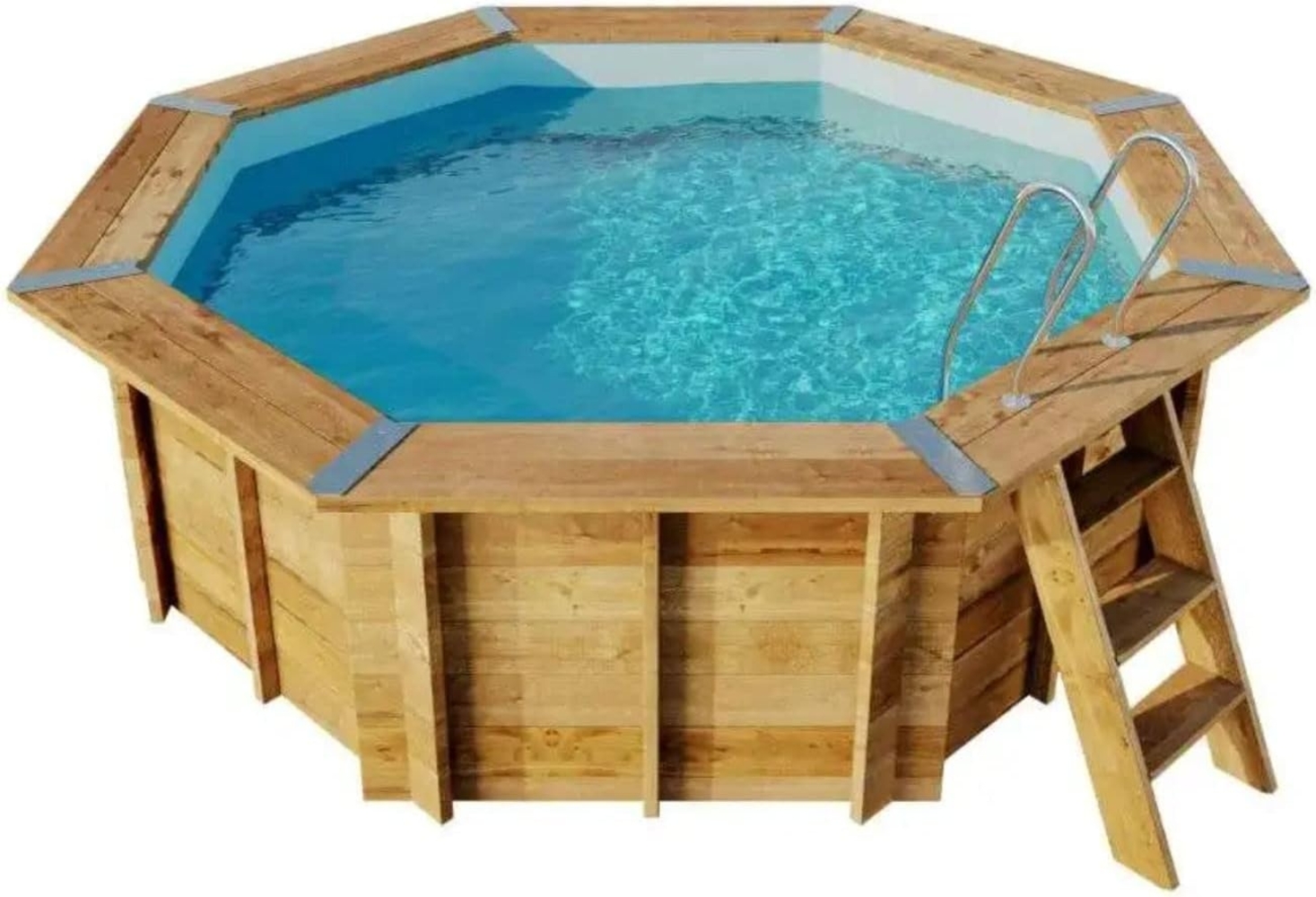 Gre Pools Gartenpool Lanzarote Pool aus Holz in Braun Bild 1