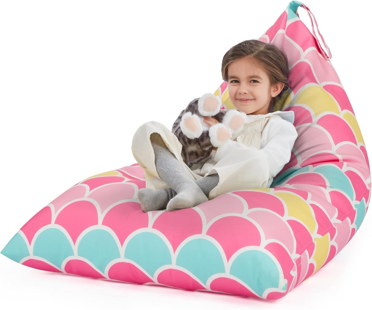 Nobildonna, Sitzsack für Stofftiere, nur für Kinder und Erwachsene, extra großer Sitzsack ohne Füllung, Plüschtierhalter und Organizer, Premium-Leinen, 250 l (Meerjungfrau) Bild 1