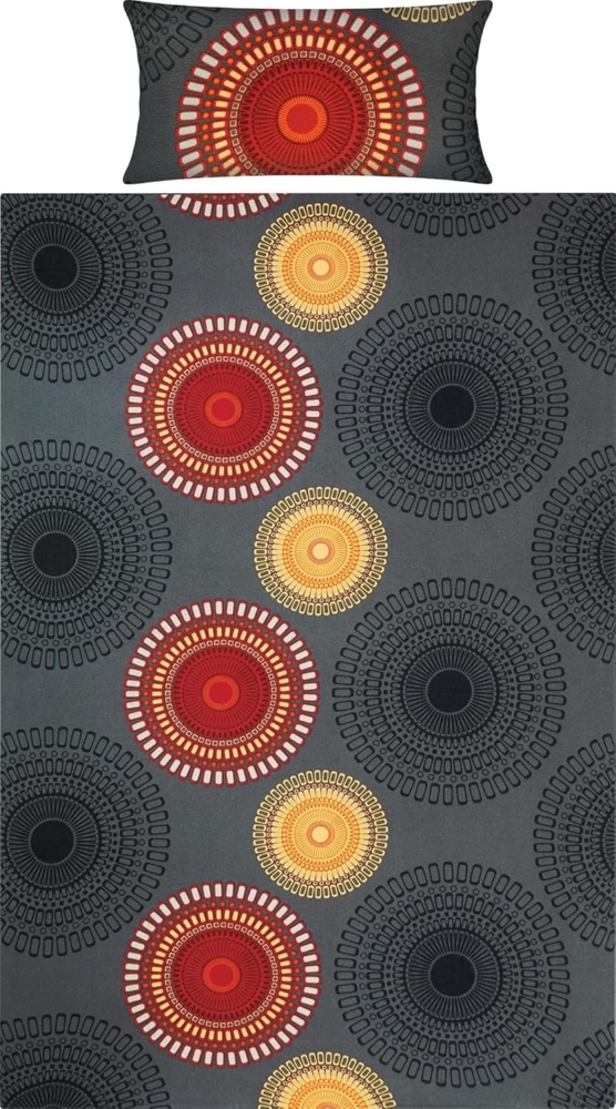 REDBEST Bettwäsche Bettwäsche, Biber, 2 teilig, Kreise Bild 1