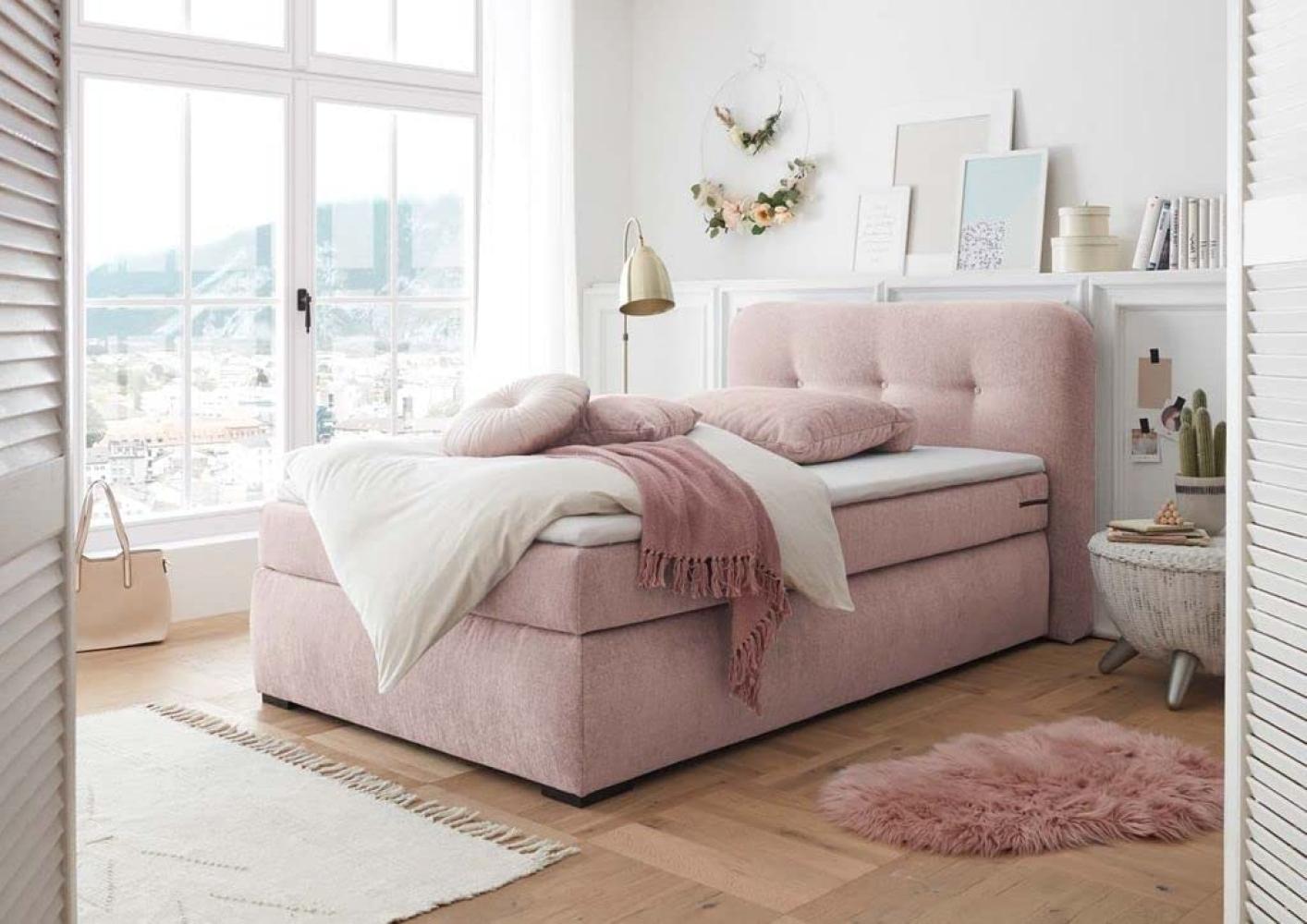 Boxspringbett LA PALMA 6, Flamingo, 120x200 cm Bild 1