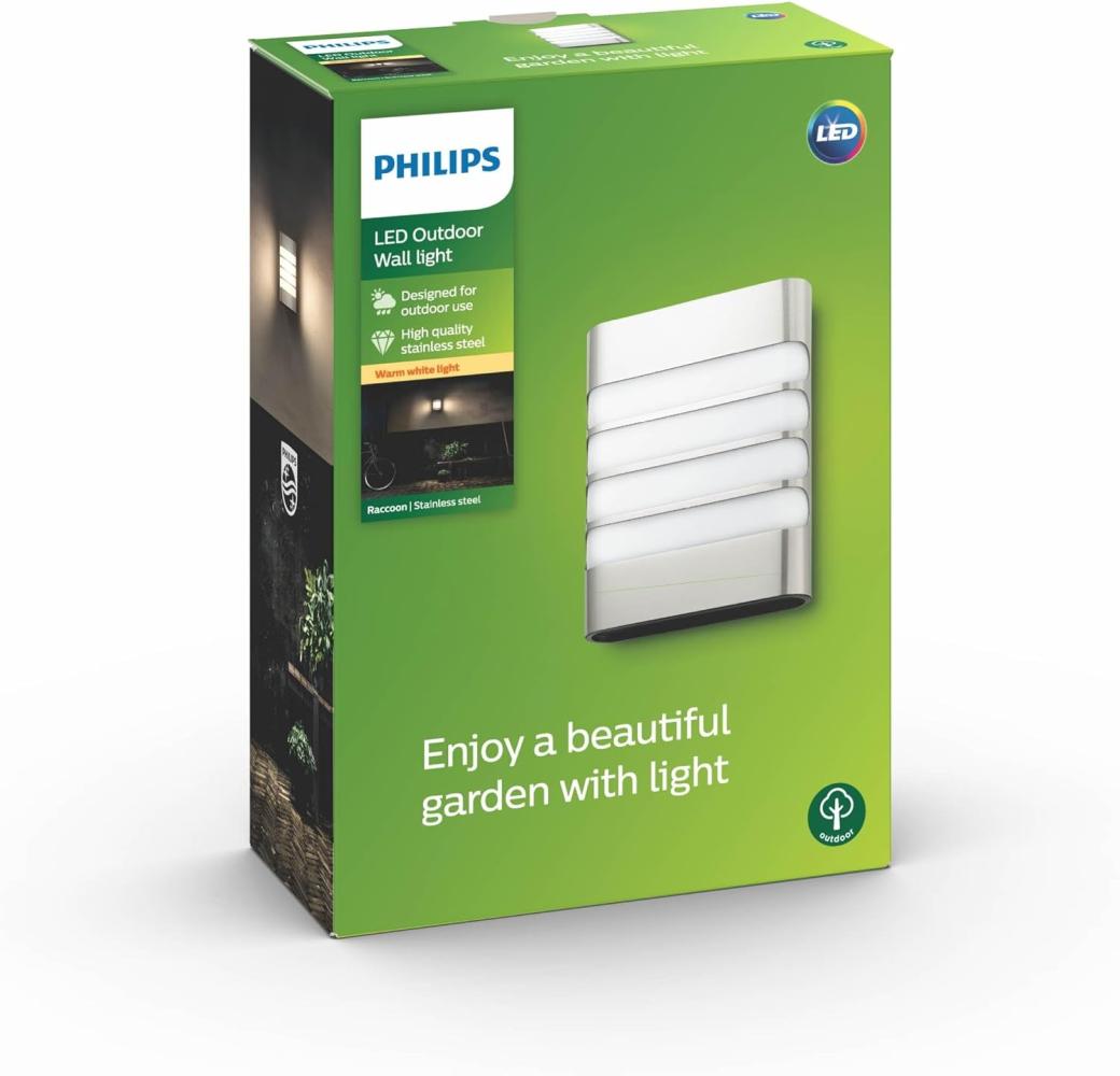 Philips myGarden Led-wandleuchte Raccoon, stahl Bild 1