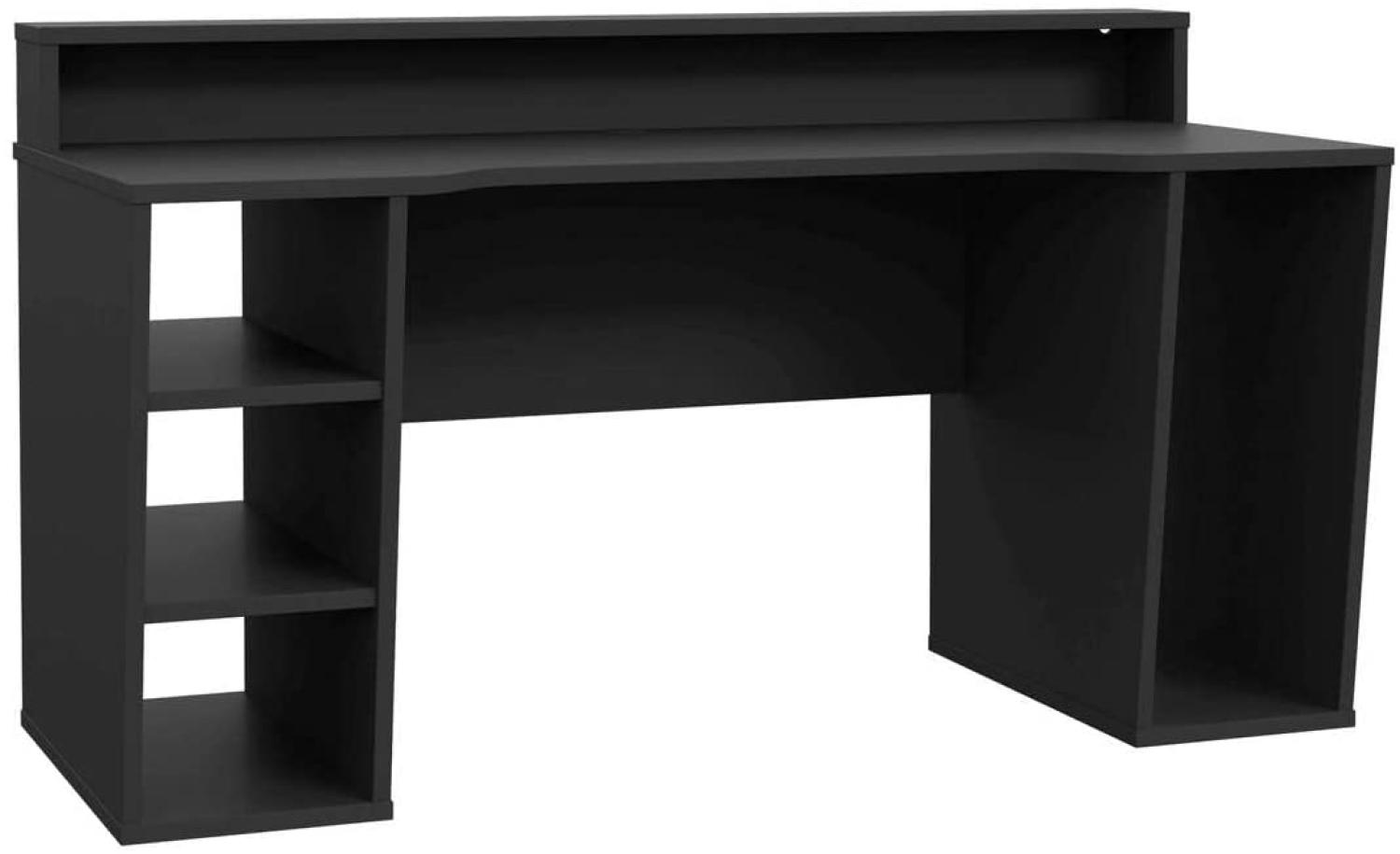 Forte 'Teazaur 1' Gaming Tisch, Schwarz, 160 x 91 x 72 cm Bild 1