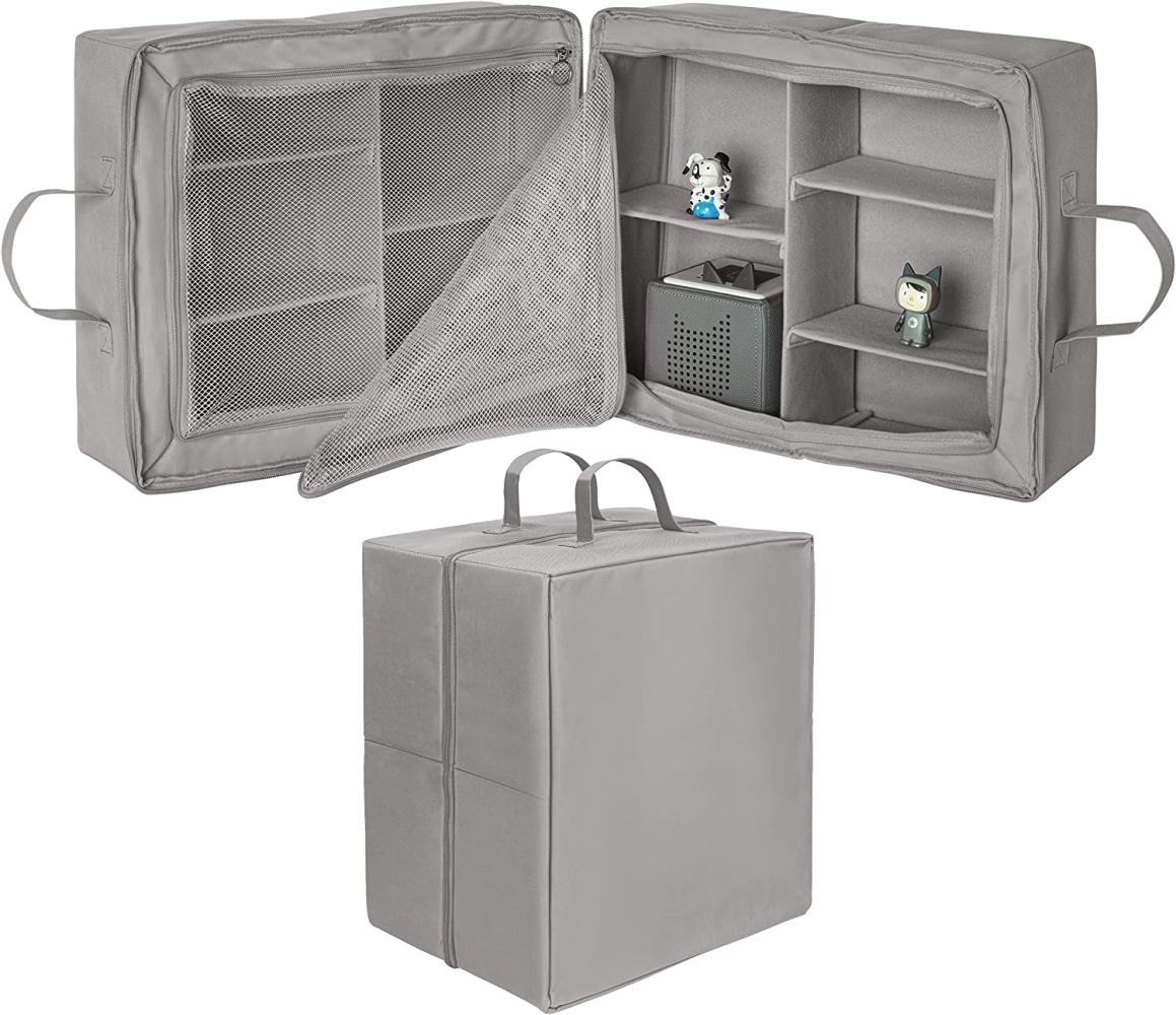 ONVAYA® Aufbewahrungsbox | grau | vielseitiger Multifunktions-Organizer | Organizer-Box für Kleidung, Schuhe, Kinderzimmer oder Badezimmer | Aufbewahrungstasche aus Stoff | Geeignet als Kofferorganizer | faltbar & stapelbar Bild 1