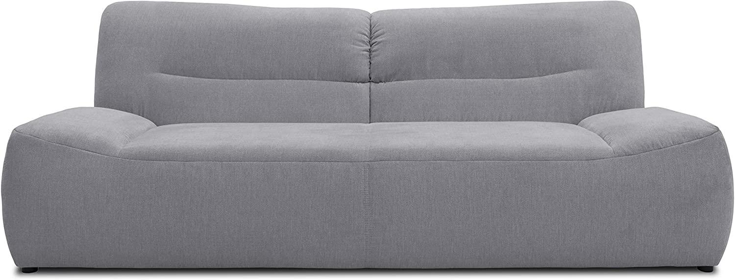 DOMO Collection Boho Sofa, 3 Sitzer im Boho-Style, 3er Sofa, Couch, Bigsofa in dunkelgrau Bild 1