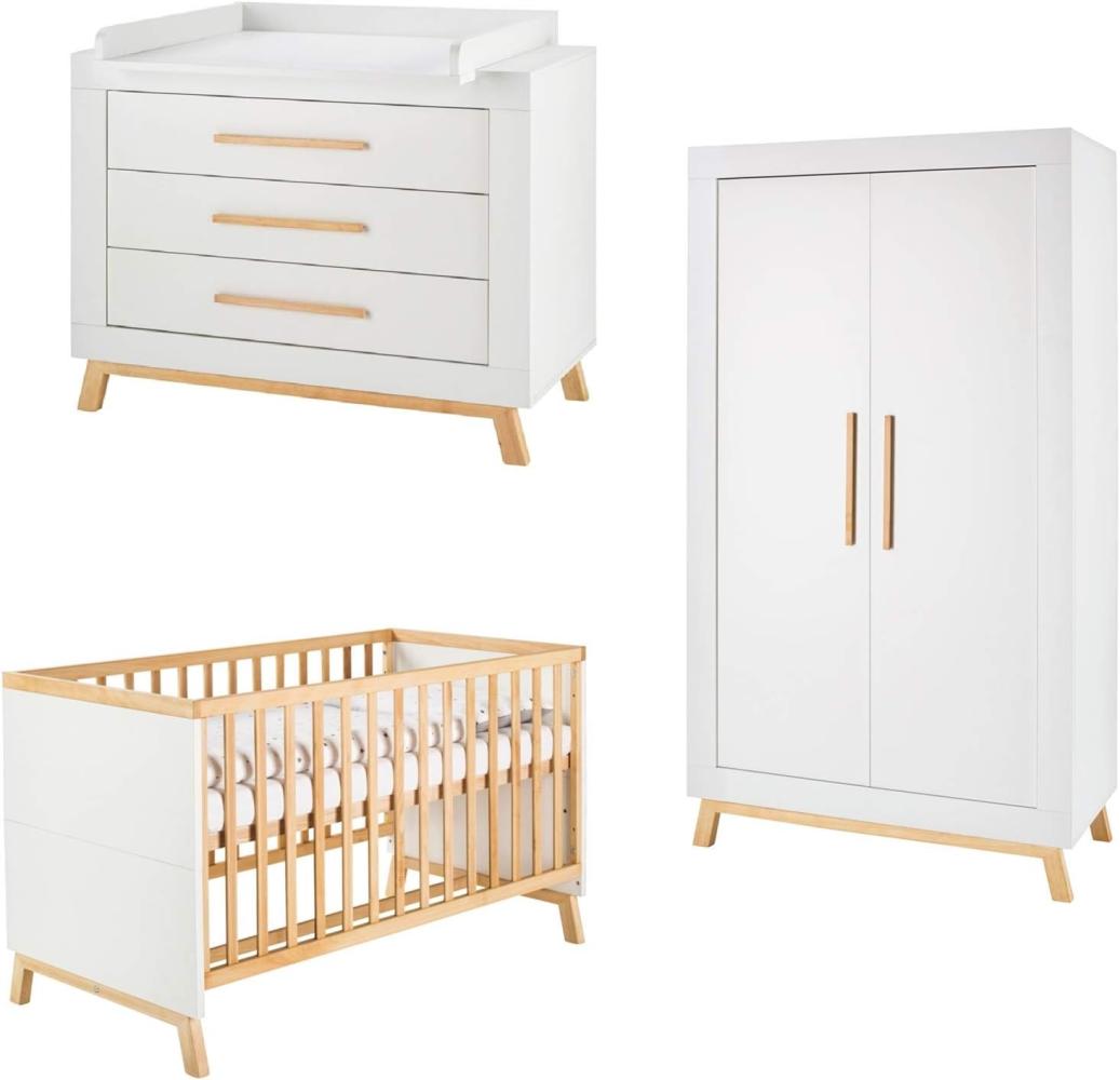 Schardt 'Miami White' 3-tlg. Babyzimmer-Set, weiß, 2-türiger Schrank Bild 1