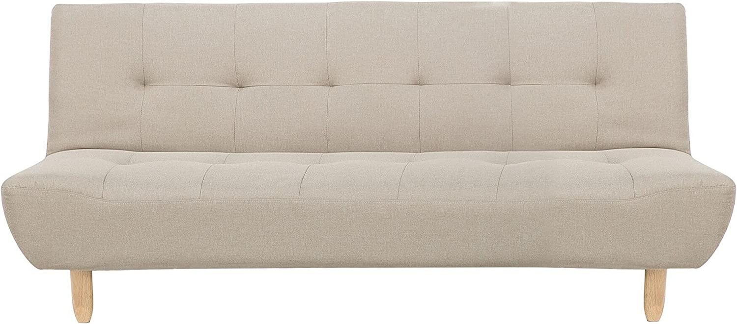 Schlafsofa 3-Sitzer Polsterbezug beige ALSTEN Bild 1