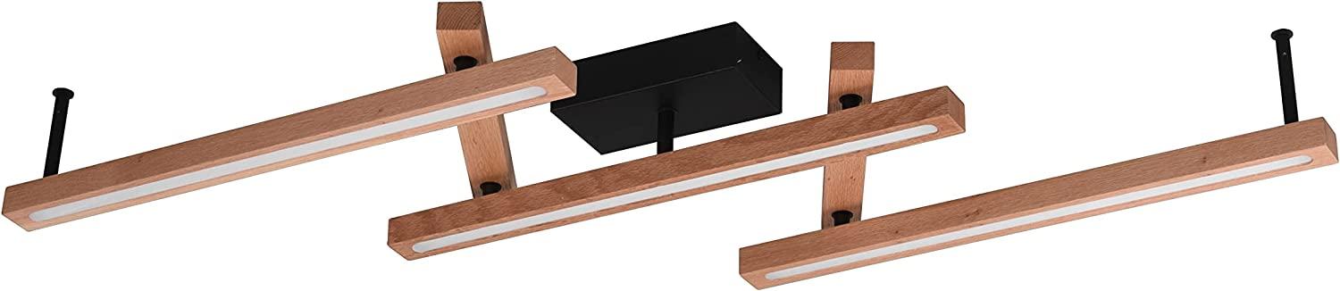 LED Deckenleuchte BELLARI aus Holz mit Fernbedienung bis 180cm lang Bild 1