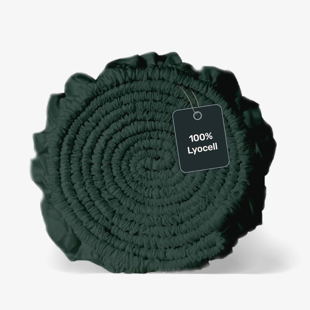 twenty:three® Bettlaken Lyocell Spannbettlaken Forest Green, 100% TENCEL™ Lyocell, Atmungsaktiv, Ultraweich, Eukalyptusholz u.a, Nachhaltig Bild 1