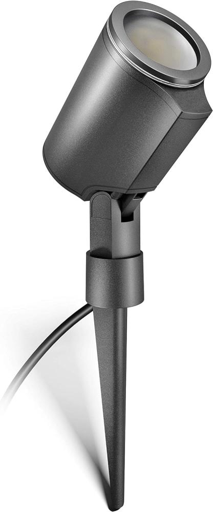 LED-Außenstrahler Spot Garden anthrazit, 6,7 W Bodenstrahler mit Erdspieá, 512 lm Spotlight, inkl. GU10-Leuchtmittel, Aluminium Bild 1