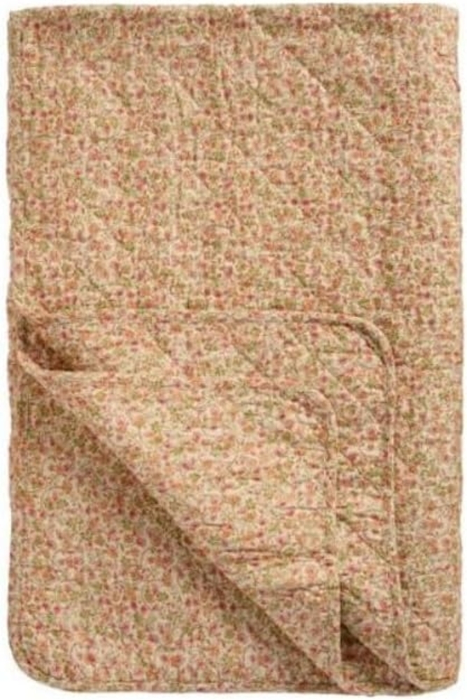 Ib Laursen Decke Quilt Tagesdecke Überwurf 180x130cm Rot Grün Blumen 07924-00 Bild 1
