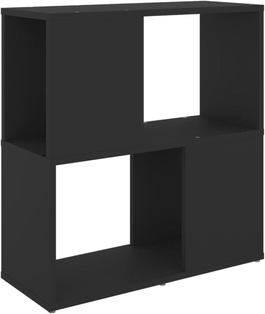 vidaXL Bücherregal Schwarz 60 x 24 x 63 cm Holzwerkstoff 809063 Bild 1