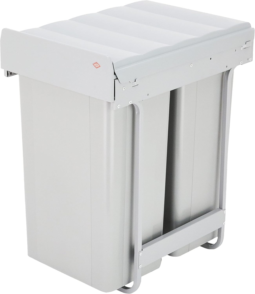 WESCO Bio-Double 40 DT- 32 Einbau-Abfallsammler, 338 x 585 x 485 mm, 2x32L, alugrau, 1 Stück,757812-85 Bild 1