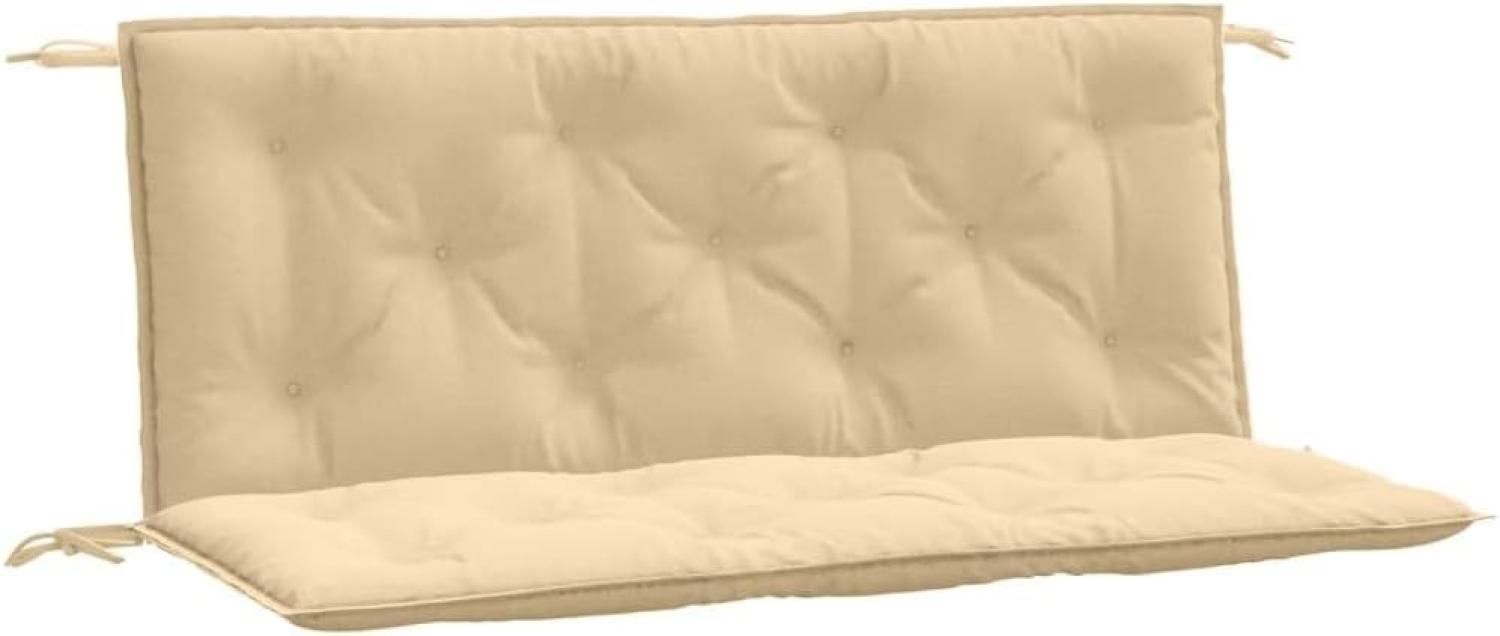 Gartenbank-Auflagen 2 Stk. Melange Beige 120x50x7 cm Stoff 4002600 Bild 1