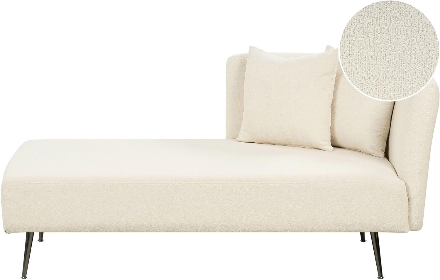 Chaiselongue Bouclé cremeweiß rechtsseitig RIOM Bild 1
