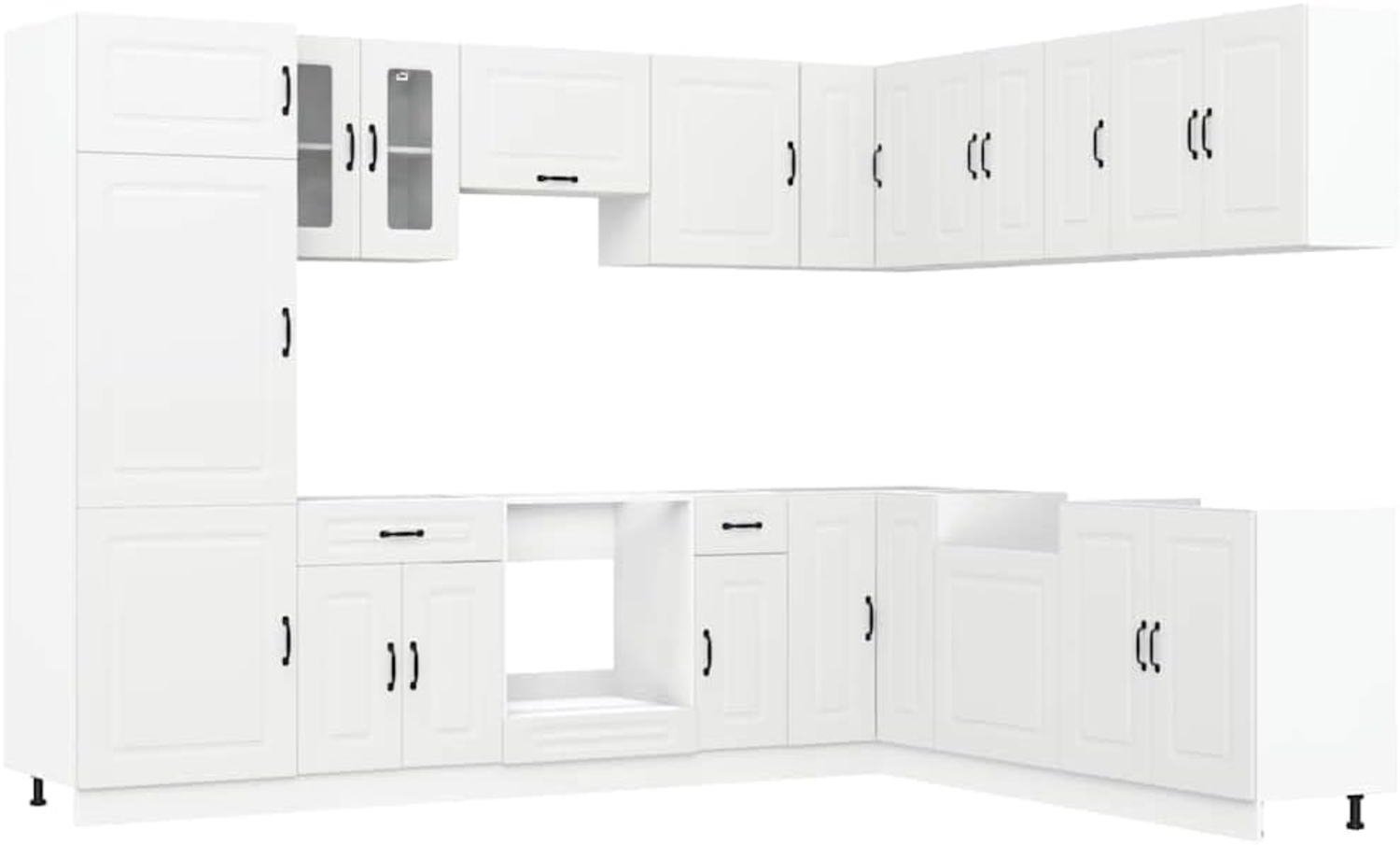 14-tlg. Küchenschrank-Set Kalmar Weiß Holzwerkstoff 3314971 Bild 1