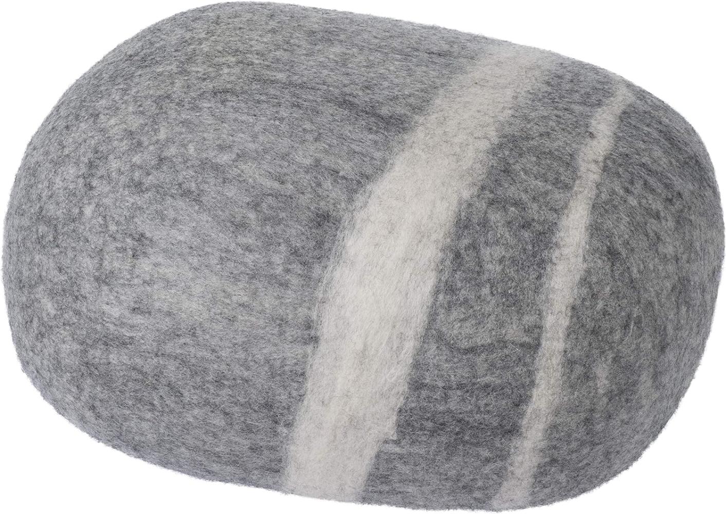 myfelt Hocker Pouf Carl Kieselstein Filz Hellgrau (XXL) A-KS-018-2XL Bild 1