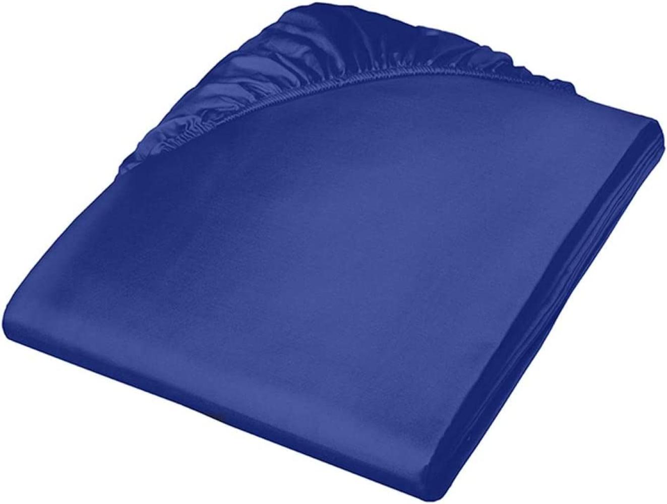 Fleuresse Mako-Satin-Spannlaken colours royal 6012 160x200 Bild 1