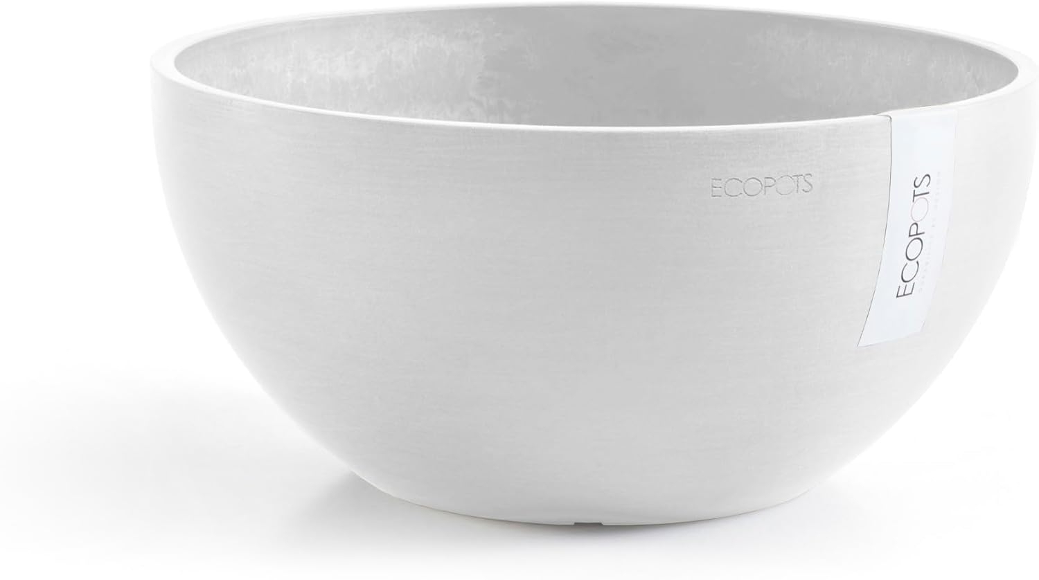 ECOPOTS Blumentopf Brussels 35 Weiß, für innen und außen: frostsicher, bruchsicher und lichtbeständig Bild 1